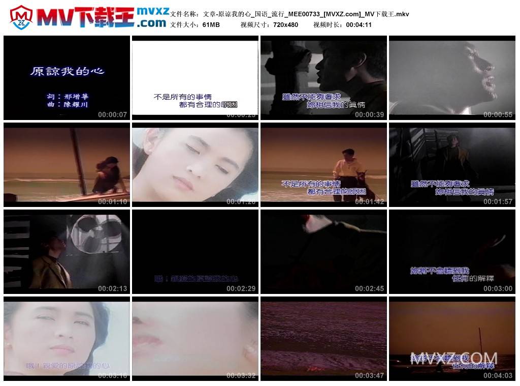 文章-原谅我的心_国语_流行_MEE00733